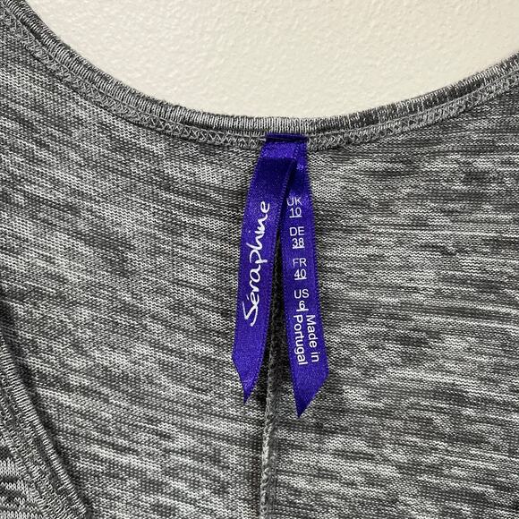 Seraphine Maternity Maxi Dress Gray Stretch Knit Soft Lounge Chic Size 6 - Picture 6 of 6